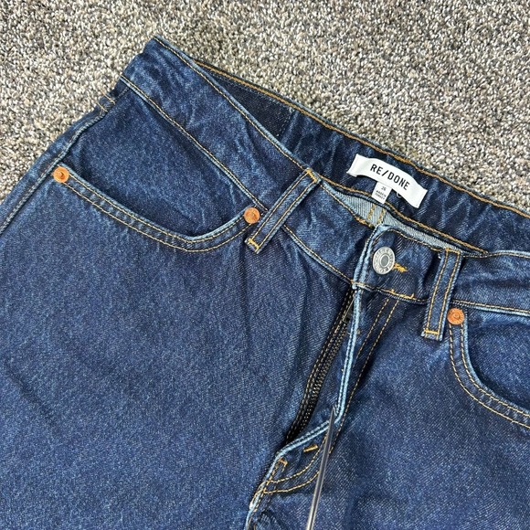 NEW Re/Done 70s Low Rise Straight Denim Jeans Womens 26 Heritage Rinse Casual - Picture 3 of 16